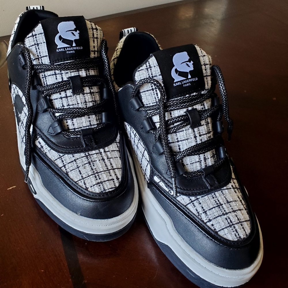 Karl Lagerfeld Black and White Sneakers